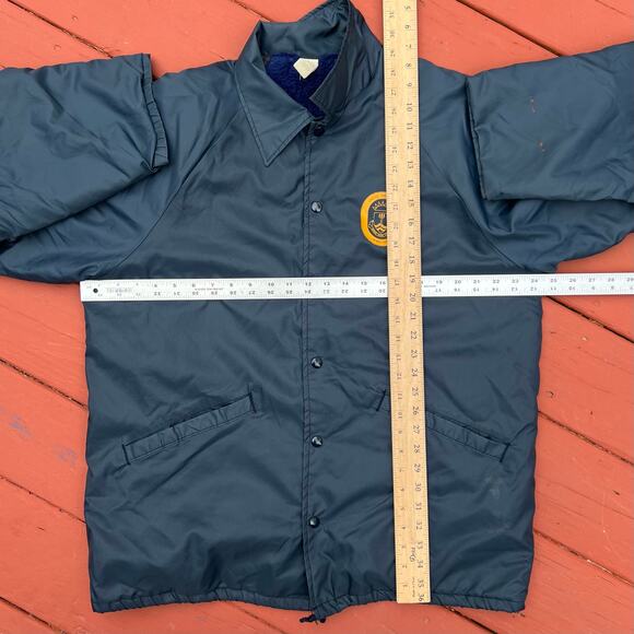 True Vintage Navy Blue Coast Guard USCGC Diligence Coaches Jacket USA Made Coat - Picture 11 of 11